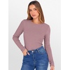 image:imageANRABESS Womens Long Sleeve Thermal Shirts Slim Fit Basic Tee Tops Warm Fleece Undershirts 2026 Fall Winter Layer OutfitsGrey Pink