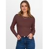 image:imageANRABESS Womens Long Sleeve Thermal Shirts Slim Fit Basic Tee Tops Warm Fleece Undershirts 2026 Fall Winter Layer OutfitsRed Brown