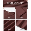 image:imageANRABESS Womens Long Sleeve Thermal Shirts Slim Fit Basic Tee Tops Warm Fleece Undershirts 2026 Fall Winter Layer OutfitsRed Brown