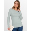 image:imageANRABESS Womens Long Sleeve Thermal Shirts Slim Fit Basic Tee Tops Warm Fleece Undershirts 2026 Fall Winter Layer OutfitsSage Green