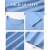 image:imageANRABESS Womens Long Sleeve Thermal Shirts Slim Fit Basic Tee Tops Warm Fleece Undershirts 2026 Fall Winter Layer OutfitsSky Blue