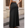 image:imageANRABESS Womens Maxi Skirts High Waisted 2026 Summer Boho Floral Beach Flowy Side Slit Long Skirt with Adjustable DrawstringBlack