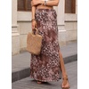 image:imageANRABESS Womens Maxi Skirts High Waisted 2026 Summer Boho Floral Beach Flowy Side Slit Long Skirt with Adjustable DrawstringLeopard Print
