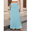 image:imageANRABESS Womens Maxi Skirts High Waisted 2026 Summer Boho Floral Beach Flowy Side Slit Long Skirt with Adjustable DrawstringLight Blue