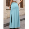 image:imageANRABESS Womens Maxi Skirts High Waisted 2026 Summer Boho Floral Beach Flowy Side Slit Long Skirt with Adjustable DrawstringLight Blue