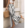 image:imageANRABESS Womens Maxi Skirts High Waisted 2026 Summer Boho Floral Beach Flowy Side Slit Long Skirt with Adjustable DrawstringZebra Print