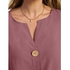 image:imageANRABESS Womens Tops 34 Sleeve V Neck Henley Shirts Dressy Casual Business Work Blouses Summer Fashion for Office DailyDusty Rose