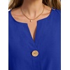 image:imageANRABESS Womens Tops 34 Sleeve V Neck Henley Shirts Dressy Casual Business Work Blouses Summer Fashion for Office DailyRoyal Blue