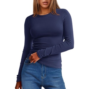 image:imageANRABESS Womens Long Sleeve Thermal Shirts Slim Fit Basic Tee Tops Warm Fleece Undershirts 2026 Fall Winter Layer OutfitsNavy Blue