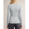 image:imageANRABESS Long Sleeve Shirts for Women Soft Stretchy Ribbed Slim Basic Tops Casual Tees for Office Daily Wear Fall OutfitsLight Grey