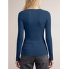 image:imageANRABESS Long Sleeve Shirts for Women Soft Stretchy Ribbed Slim Basic Tops Casual Tees for Office Daily Wear Fall OutfitsNavy Blue