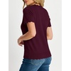 image:imageANRABESS Short Sleeve Sweater for Women V Neck Ribbed Knit Lightweight Sweaters Top 2026 Summer Business Casual OutfitsDark Red