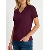 image:imageANRABESS Short Sleeve Sweater for Women V Neck Ribbed Knit Lightweight Sweaters Top 2026 Summer Business Casual OutfitsDark Red