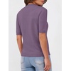 image:imageANRABESS Short Sleeve Sweaters for Women Summer Wool Blend Crew Neck Shirts Lightweight Work Top 2026 Business Casual OutfitsGrey Purple