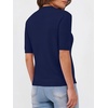 image:imageANRABESS Short Sleeve Sweaters for Women Summer Wool Blend Crew Neck Shirts Lightweight Work Top 2026 Business Casual OutfitsNavy Blue
