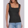 image:imageANRABESS Tank Tops for Women 2026 Summer Square Neck Sleeveless Rib Knit Basic Slim Fit Shirts Casual Basic Workout ClothesBlack