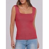 image:imageANRABESS Tank Tops for Women 2026 Summer Square Neck Sleeveless Rib Knit Basic Slim Fit Shirts Casual Basic Workout ClothesWatermelon Red