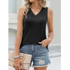 image:imageANRABESS Tank Tops for Women Summer V Neck Sleeveless Basic Tee Casual Loose Fit Shirts 2026 Spring Beach Vacation ClothesBlack