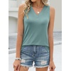 image:imageANRABESS Tank Tops for Women Summer V Neck Sleeveless Basic Tee Casual Loose Fit Shirts 2026 Spring Beach Vacation ClothesGray Green