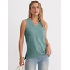 image:imageANRABESS Tank Tops for Women Summer V Neck Sleeveless Basic Tee Casual Loose Fit Shirts 2026 Spring Beach Vacation ClothesGray Green