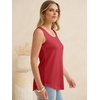 image:imageANRABESS Tank Tops for Women Waffle Knit Scoop Neck Flowy Casual Sleeveless Shirts 2026 Summer ClothesBright Red
