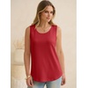 image:imageANRABESS Tank Tops for Women Waffle Knit Scoop Neck Flowy Casual Sleeveless Shirts 2026 Summer ClothesBright Red