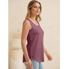 image:imageANRABESS Tank Tops for Women Waffle Knit Scoop Neck Flowy Casual Sleeveless Shirts 2026 Summer ClothesMauve