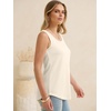image:imageANRABESS Tank Tops for Women Waffle Knit Scoop Neck Flowy Casual Sleeveless Shirts 2026 Summer ClothesParchment