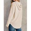 image:imageANRABESS Waffle Knit Hoodies for Women Comfy Drawstring Loose Fit Long Sleeve Sweatshirt Tops for Casual Daily Wear WorkBeige