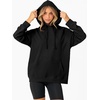 image:imageANRABESS Women Hoodies Long Sleeve Loose Fit Fleece Hooded Sweatshirts Drawstring Pullover Top With Pockets 2026 Fall OutfitsBlack