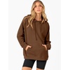 image:imageANRABESS Women Hoodies Long Sleeve Loose Fit Fleece Hooded Sweatshirts Drawstring Pullover Top With Pockets 2026 Fall OutfitsCaramel