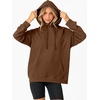 image:imageANRABESS Women Hoodies Long Sleeve Loose Fit Fleece Hooded Sweatshirts Drawstring Pullover Top With Pockets 2026 Fall OutfitsCaramel