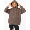 image:imageANRABESS Women Hoodies Long Sleeve Loose Fit Fleece Hooded Sweatshirts Drawstring Pullover Top With Pockets 2026 Fall OutfitsLight Brown