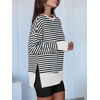 image:imageANRABESS Women Oversized Sweatshirts Thumbhole Long Sleeve Hoodies Shirts 2026 Fall Side Slit Pullover Top Teen Y2k OutfitsBlack White Striped