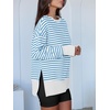 image:imageANRABESS Women Oversized Sweatshirts Thumbhole Long Sleeve Hoodies Shirts 2026 Fall Side Slit Pullover Top Teen Y2k OutfitsBlue White Striped