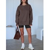 image:imageANRABESS Women Oversized Sweatshirts Thumbhole Long Sleeve Hoodies Shirts 2026 Fall Side Slit Pullover Top Teen Y2k OutfitsCoffee