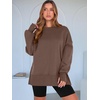 image:imageANRABESS Women Oversized Sweatshirts Thumbhole Long Sleeve Hoodies Shirts 2026 Fall Side Slit Pullover Top Teen Y2k OutfitsDeep Brown