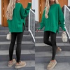 image:imageANRABESS Women Oversized Sweatshirts Thumbhole Long Sleeve Hoodies Shirts 2026 Fall Side Slit Pullover Top Teen Y2k OutfitsGreen