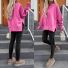 image:imageANRABESS Women Oversized Sweatshirts Thumbhole Long Sleeve Hoodies Shirts 2026 Fall Side Slit Pullover Top Teen Y2k OutfitsHot Pink