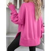 image:imageANRABESS Women Oversized Sweatshirts Thumbhole Long Sleeve Hoodies Shirts 2026 Fall Side Slit Pullover Top Teen Y2k OutfitsHot Pink