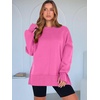 image:imageANRABESS Women Oversized Sweatshirts Thumbhole Long Sleeve Hoodies Shirts 2026 Fall Side Slit Pullover Top Teen Y2k OutfitsHot Pink