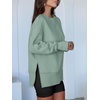image:imageANRABESS Women Oversized Sweatshirts Thumbhole Long Sleeve Hoodies Shirts 2026 Fall Side Slit Pullover Top Teen Y2k OutfitsSage Green