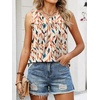 image:imageANRABESS Women Sleeveless Tank Top 2026 Summer Casual Loose Fit Eyelet Flowy Shirts 2026 Beach Vacation ClothesLeaves Print