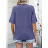 image:imageANRABESS Women TShirts 2026 Fashion Half Sleeve Loose Fit Top Trendy Cute Flowy Tee Shirts Summer Casual OutfitsBlue Gray