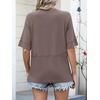 image:imageANRABESS Women TShirts 2026 Fashion Half Sleeve Loose Fit Top Trendy Cute Flowy Tee Shirts Summer Casual OutfitsBrown