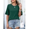 image:imageANRABESS Women TShirts 2026 Fashion Half Sleeve Loose Fit Top Trendy Cute Flowy Tee Shirts Summer Casual OutfitsDark Green