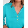 image:imageANRABESS Womens 34 Sleeve Henley Blouse Soft V Neck Top for Dressy Casual Work amp Business Office WearLake