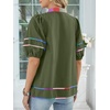 image:imageANRABESS Womens Babydoll Tops 2026 Summer V Neck Boho Blouse Short Lantern Sleeve Dressy Casual Shirts Flowy Peplum T ShirtArmy Green