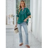 image:imageANRABESS Womens Babydoll Tops 2026 Summer V Neck Boho Blouse Short Lantern Sleeve Dressy Casual Shirts Flowy Peplum T ShirtLake Blue