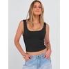 image:imageANRABESS Womens Crop Tank Tops Soft Breathable Ribbed Slim Fit Comfy for BasicCasualGoing OutampDaily WearBlack